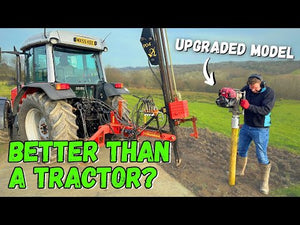 Review video comparing the Classic 50 Easy Petrol Post Driver to a tractor, and the pros and cons of both